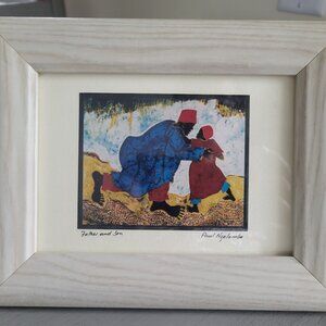 Father and Son Portrait by Paul Nazalamba, Preowned